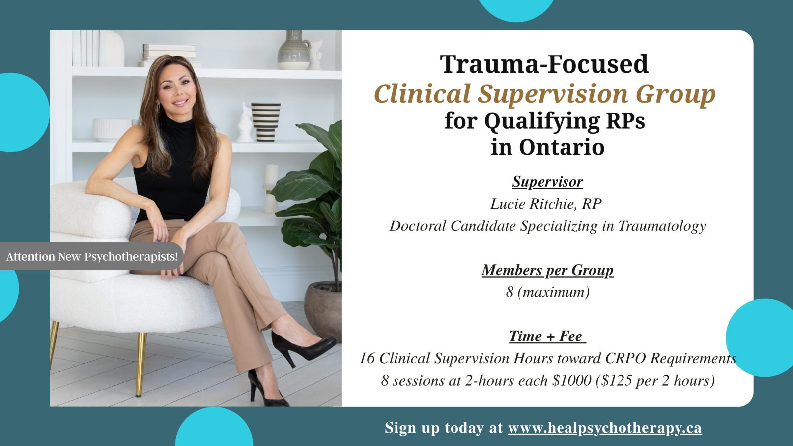 Clinical Supervision Group with Lucie Ritchie, RP